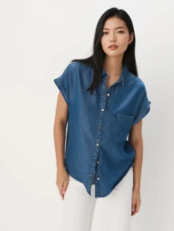 Blusen, Hemden>MOHITO Hemd mit kurzen Ärmeln Blau