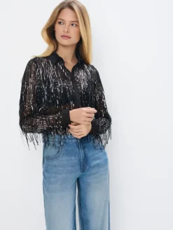 Blusen, Hemden>MOHITO Hemdbluse Schwarz
