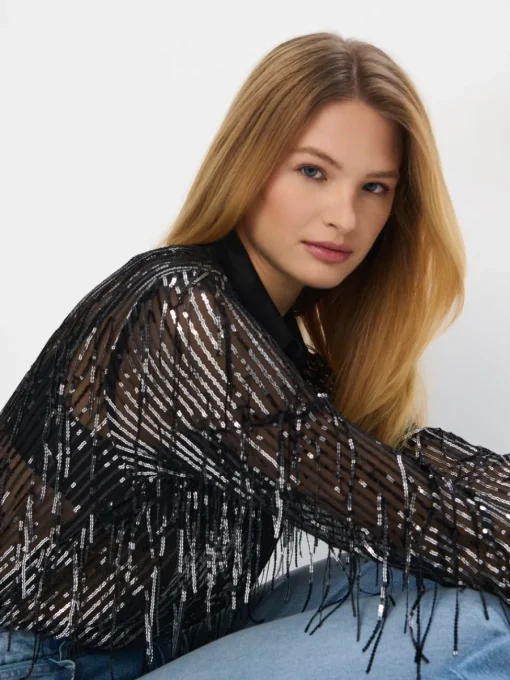 Blusen, Hemden>MOHITO Hemdbluse Schwarz