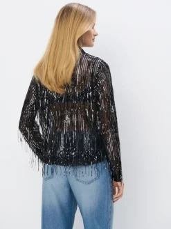 Blusen, Hemden></noscript>MOHITO Hemdbluse Schwarz