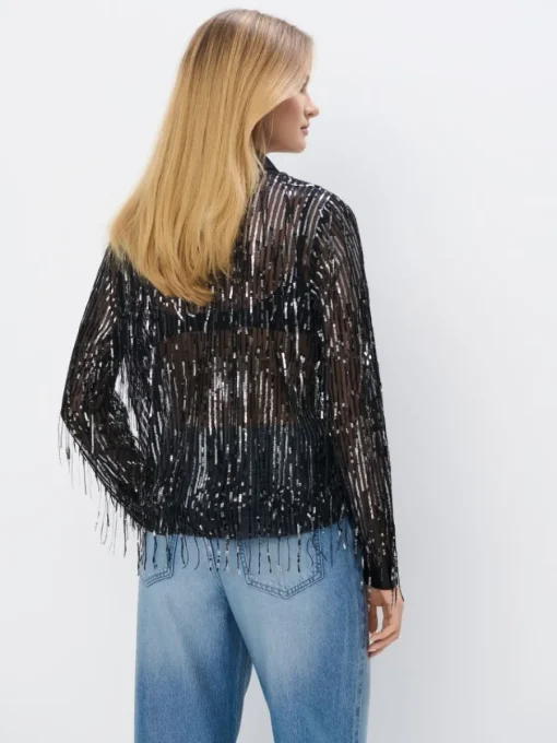 Blusen, Hemden>MOHITO Hemdbluse Schwarz