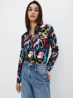 Blusen, Hemden>MOHITO Hemdbluse Schwarz