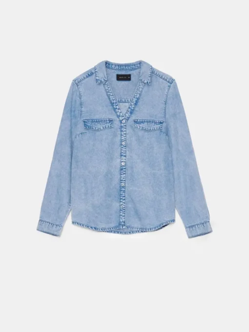 Blusen, Hemden>MOHITO Hemdbluse aus Denim Blau