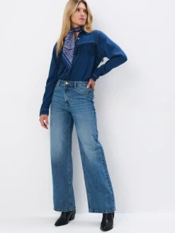 Blusen, Hemden>MOHITO Hemdbluse aus Denim Blau