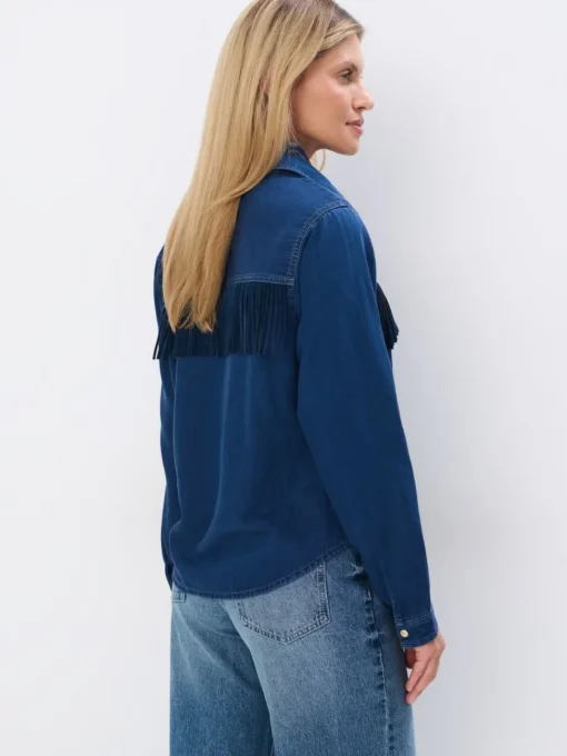 Blusen, Hemden>MOHITO Hemdbluse aus Denim Blau