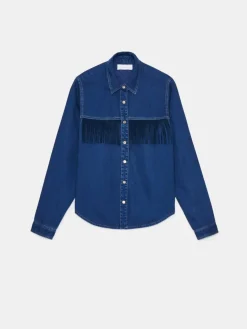 Blusen, Hemden></noscript>MOHITO Hemdbluse aus Denim Blau