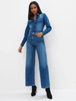 Blusen, Hemden>MOHITO Hemdbluse aus Denim Blau