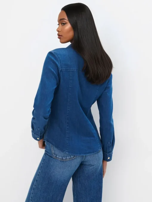 Blusen, Hemden>MOHITO Hemdbluse aus Denim Blau