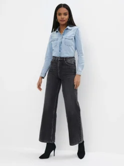 Blusen, Hemden>MOHITO Hemdbluse aus Denim Blau
