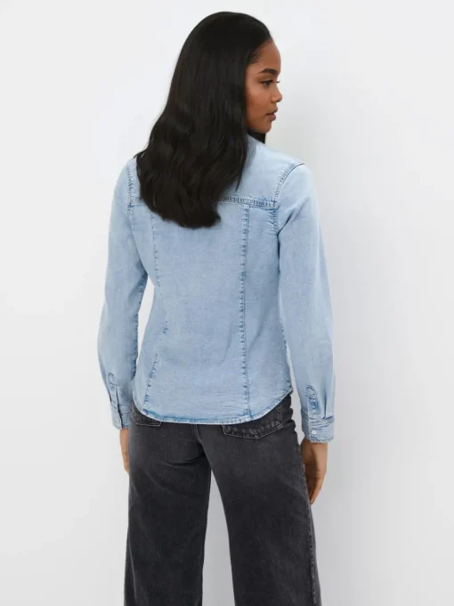 Blusen, Hemden>MOHITO Hemdbluse aus Denim Blau