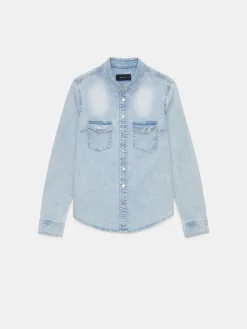 Blusen, Hemden></noscript>MOHITO Hemdbluse aus Denim Blau