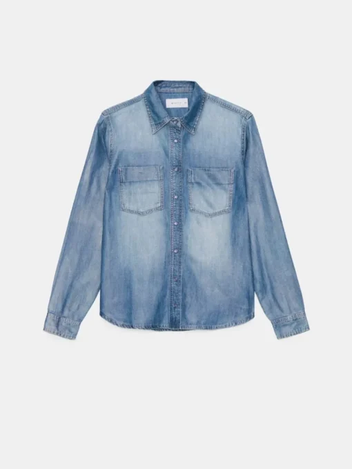 Blusen, Hemden>MOHITO Hemdbluse aus Denim Blau