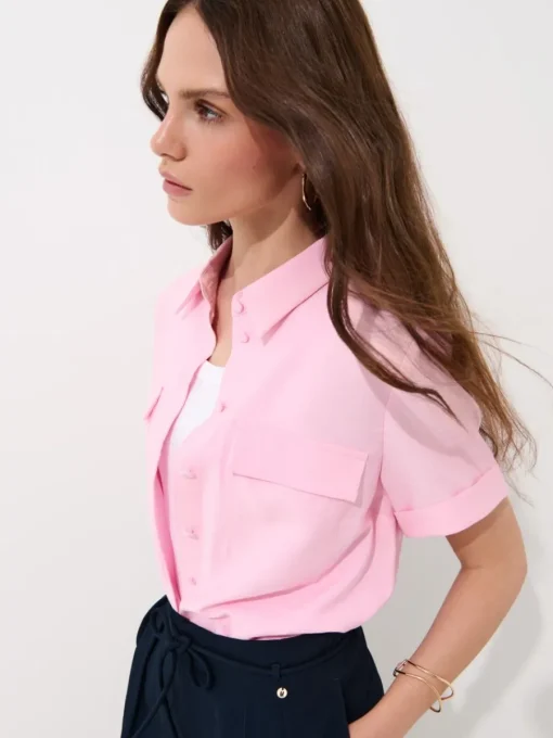 Blusen, Hemden>MOHITO Hemdbluse aus Viskosemischung Pastellrosa