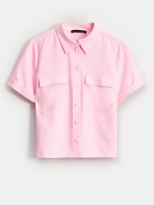 Blusen, Hemden>MOHITO Hemdbluse aus Viskosemischung Pastellrosa