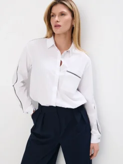 Blusen, Hemden>MOHITO Hemdbluse mit dekorativem Detail Weiu00df