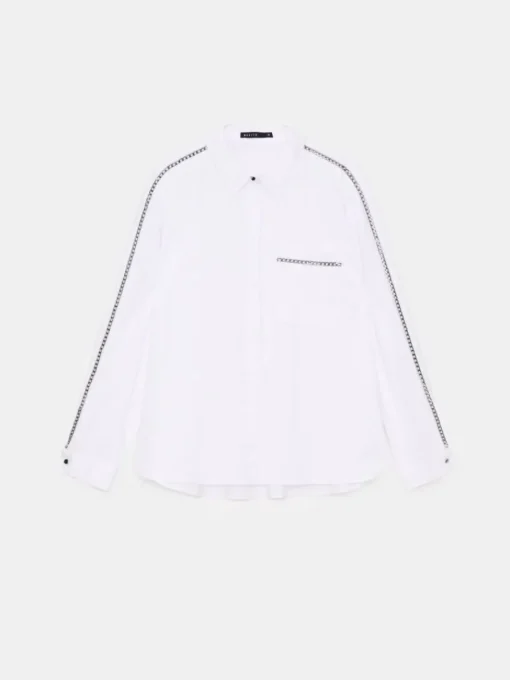 Blusen, Hemden>MOHITO Hemdbluse mit dekorativem Detail Weiu00df