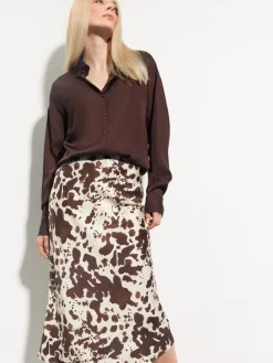 Blusen, Hemden>MOHITO Hemdbluse mit hohem Viskoseanteil Dunkelbraun