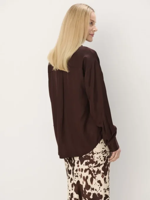 Blusen, Hemden>MOHITO Hemdbluse mit hohem Viskoseanteil Dunkelbraun