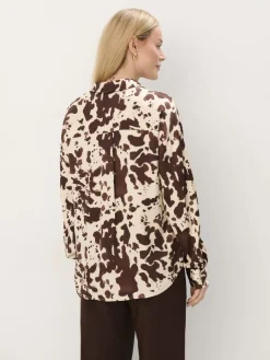 Blusen, Hemden></noscript>MOHITO Hemdbluse mit hohem Viskoseanteil Creme