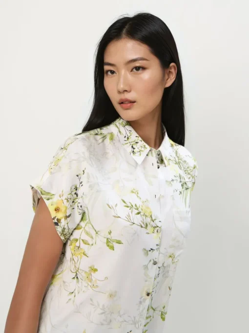 Blusen, Hemden>MOHITO Hemdbluse mit hohem Viskoseanteil Weiu00df
