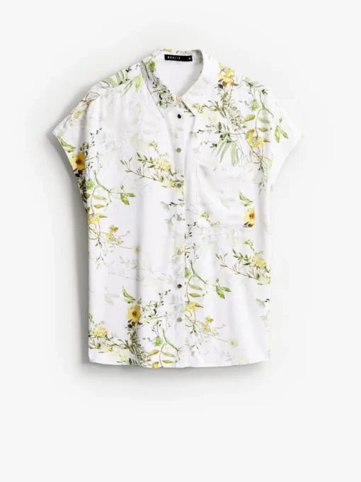 Blusen, Hemden>MOHITO Hemdbluse mit hohem Viskoseanteil Weiu00df