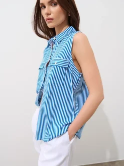Blusen, Hemden>MOHITO Hemdbluse mit hohem Viskoseanteil Blau