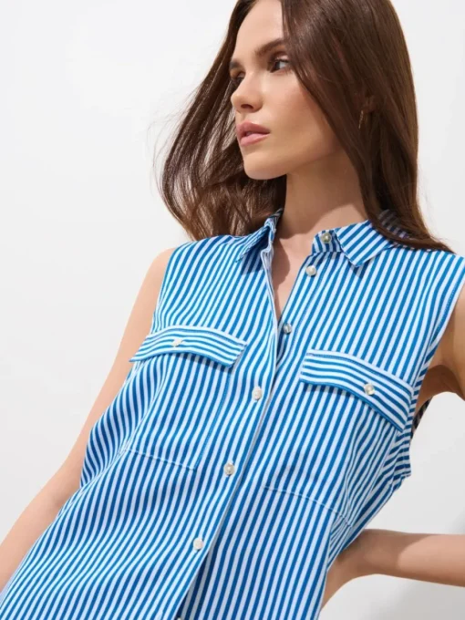 Blusen, Hemden>MOHITO Hemdbluse mit hohem Viskoseanteil Blau