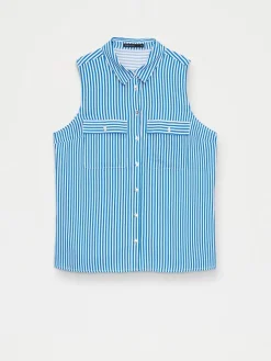 Blusen, Hemden></noscript>MOHITO Hemdbluse mit hohem Viskoseanteil Blau