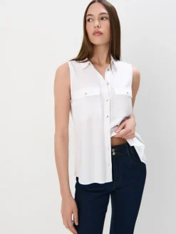 Blusen, Hemden>MOHITO Hemdbluse mit hohem Viskoseanteil Weiu00df