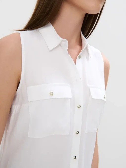 Blusen, Hemden>MOHITO Hemdbluse mit hohem Viskoseanteil Weiu00df