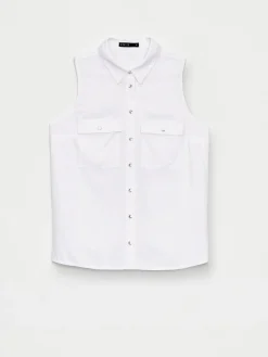 Blusen, Hemden></noscript>MOHITO Hemdbluse mit hohem Viskoseanteil Weiu00df