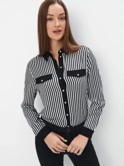 Blusen, Hemden>MOHITO Hemdbluse mit hohem Viskoseanteil Schwarz
