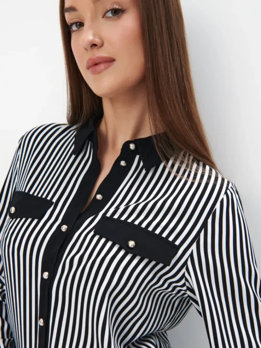 Blusen, Hemden>MOHITO Hemdbluse mit hohem Viskoseanteil Schwarz