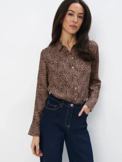Blusen, Hemden>MOHITO Hemdbluse mit hohem Viskoseanteil Beige