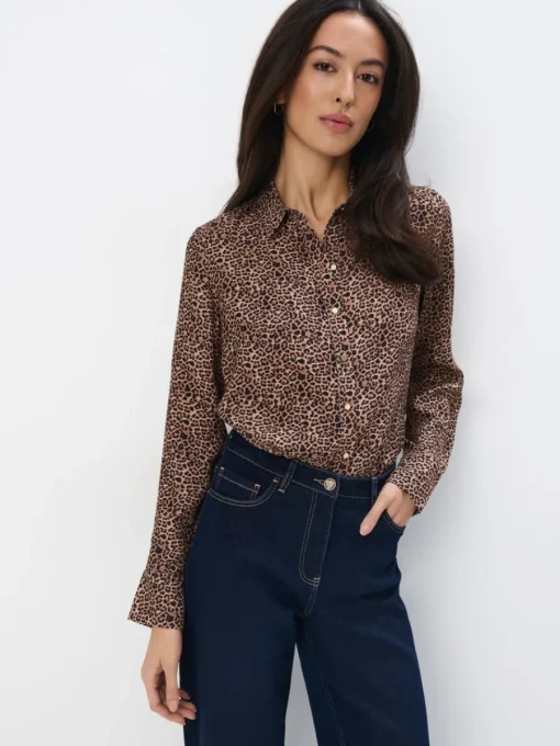 Blusen, Hemden>MOHITO Hemdbluse mit hohem Viskoseanteil Beige