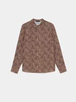 Blusen, Hemden></noscript>MOHITO Hemdbluse mit hohem Viskoseanteil Beige