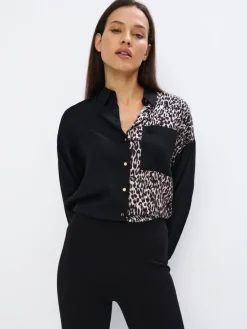 Blusen, Hemden>MOHITO Hemdbluse mit hohem Viskoseanteil Schwarz