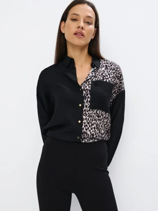 Blusen, Hemden>MOHITO Hemdbluse mit hohem Viskoseanteil Schwarz