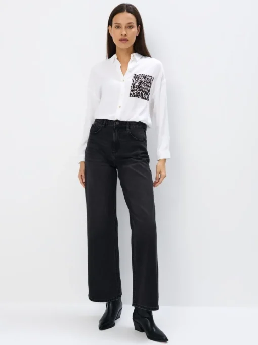 Blusen, Hemden>MOHITO Hemdbluse mit hohem Viskoseanteil Weiu00df