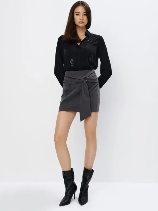 Blusen, Hemden>MOHITO Hemdbluse mit hohem Viskoseanteil Schwarz