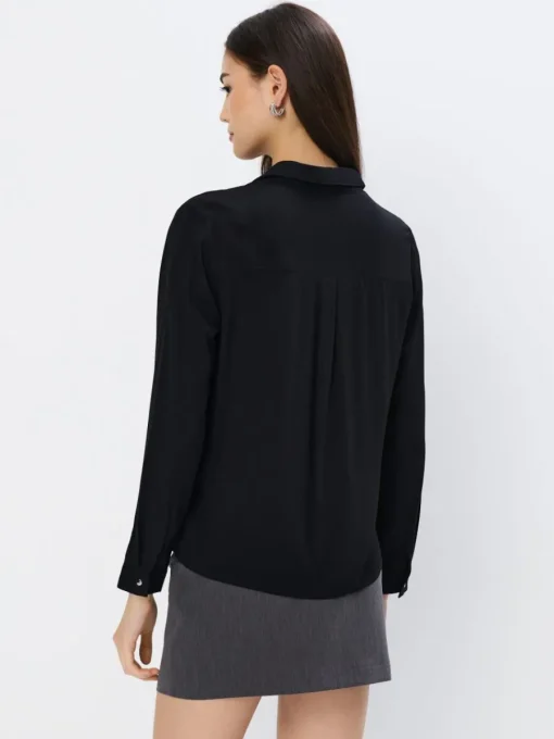 Blusen, Hemden>MOHITO Hemdbluse mit hohem Viskoseanteil Schwarz