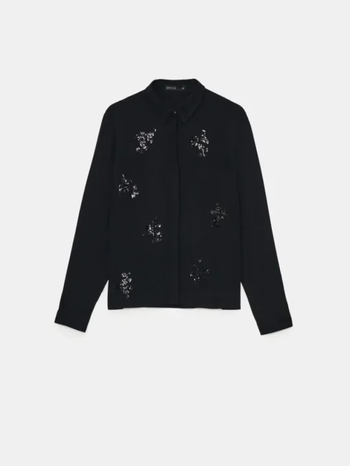 Blusen, Hemden>MOHITO Hemdbluse mit hohem Viskoseanteil Schwarz