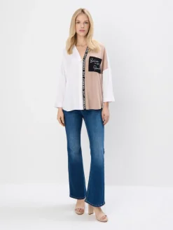 Blusen, Hemden>MOHITO Hemdbluse mit hohem Viskoseanteil Beige