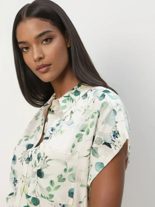 Blusen, Hemden>MOHITO Hemdbluse mit hohem Viskoseanteil Weiu00df