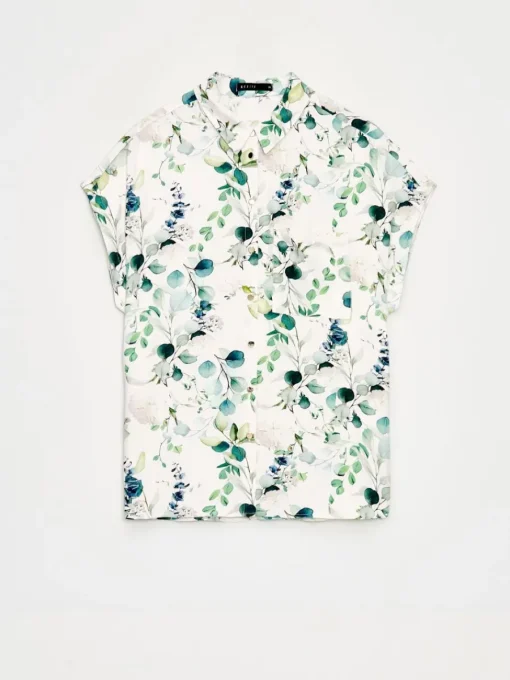 Blusen, Hemden>MOHITO Hemdbluse mit hohem Viskoseanteil Weiu00df