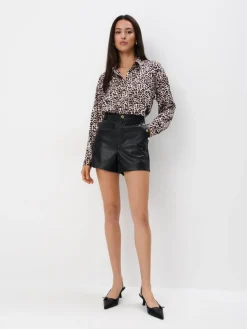 Blusen, Hemden>MOHITO Hemdbluse mit Leopardenmuster Beige