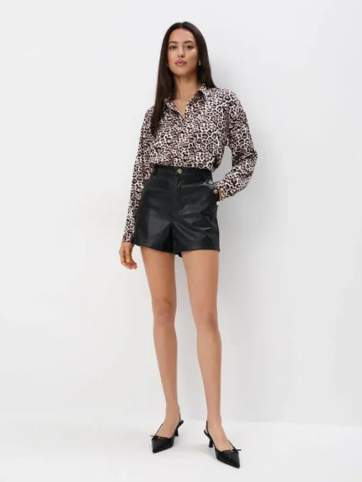 Blusen, Hemden>MOHITO Hemdbluse mit Leopardenmuster Beige