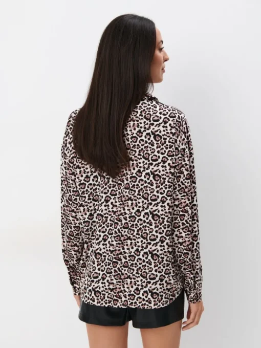 Blusen, Hemden>MOHITO Hemdbluse mit Leopardenmuster Beige