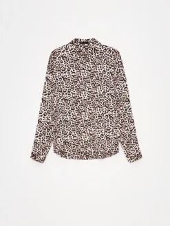 Blusen, Hemden></noscript>MOHITO Hemdbluse mit Leopardenmuster Beige