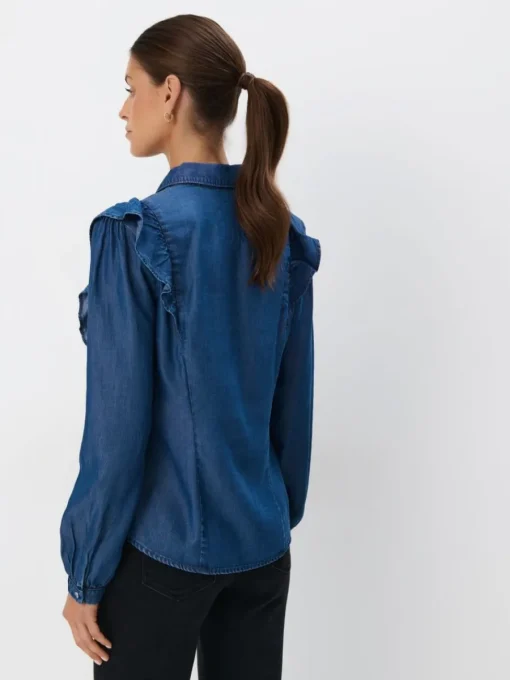 Blusen, Hemden>MOHITO Hemdbluse mit Rüschen Blau